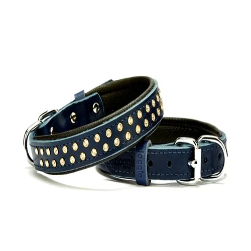 Konforlu Deri  Kristal Taşlı Köpek Boyun Tasması 2 x 28-34 cm Mi