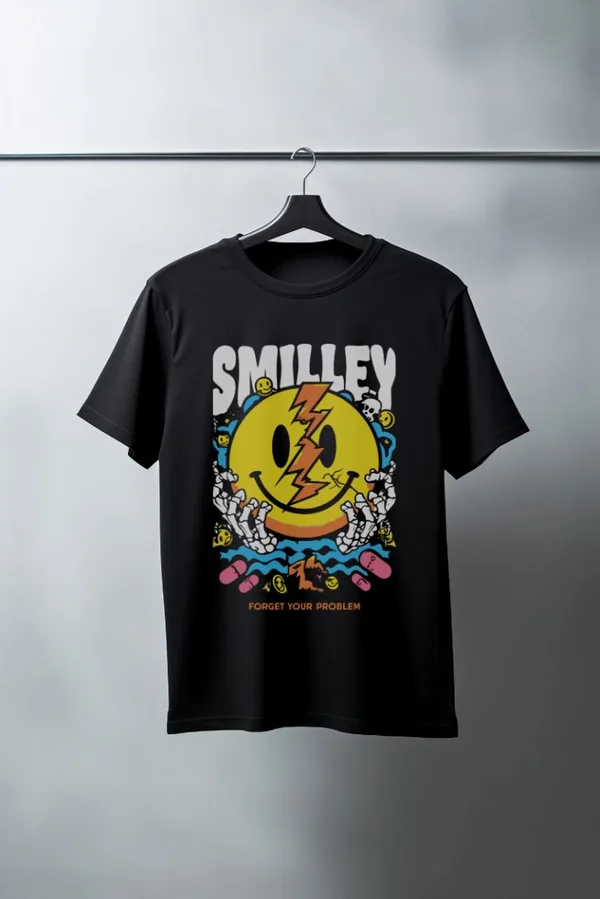Unisex Oversize 24/1 Penye DTF Baskılı Tişört - DTF157
