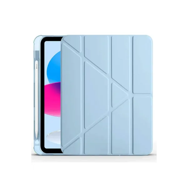 Apple iPad 2025 10.9 10.Nesil (A16) Kılıf Kalemlikli Mars Tablet Kılıfı - Mavi