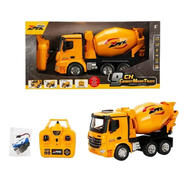 5084 Sun-Rst-Rc İş Makinesi 1 18 B Mikseri Ff 9ch 3 7v Usb 2 4 Ghz Sesli Işı