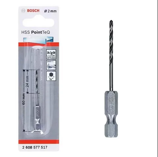 Pointteq Altıgen Şaftlı Hss Matkap Ucu 2 mm
