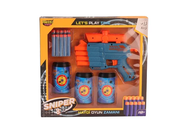 Fab 5707 Kutulu 3 Hedefli Sniper 8 Dart Atıcı