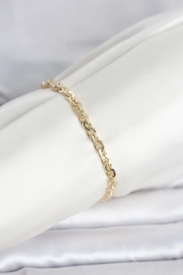 CM 14K Gold Renk Zincir Model Kadın Bileklik