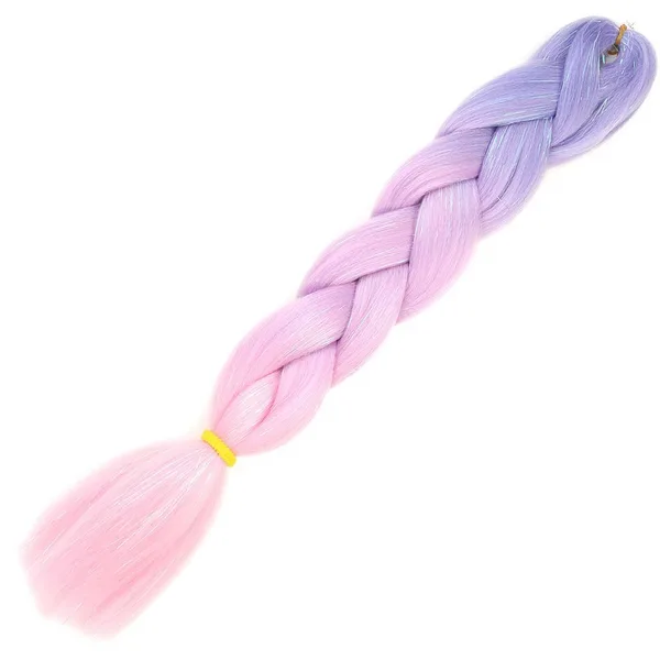 Simli Lila / Pembe / Şeker Pembesi Ombreli Örük  100 Gr.