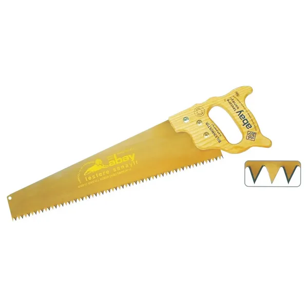 Abay Sarı Çelik  Testere 50 cm - Ahşap Sap