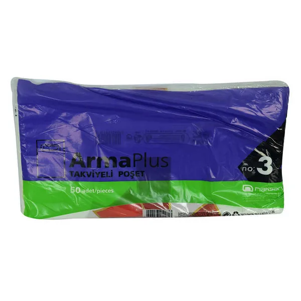 ArmaPlus Takviyeli Çanta Poşet  Desen Renk 30X45 50 Adet No:3