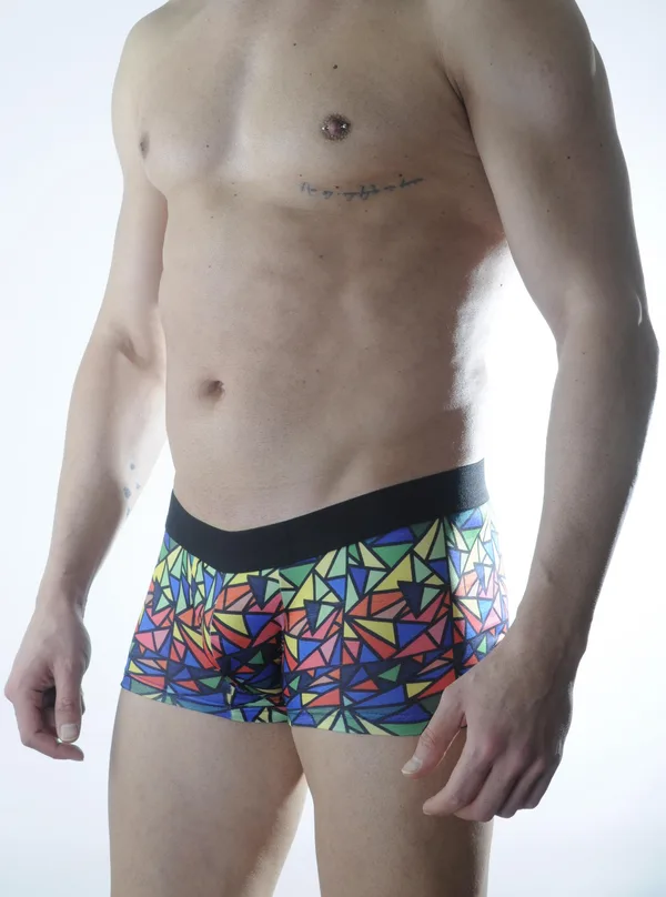 Erkek Renkli Desenli Boxer