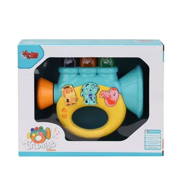 J-855-37A Işıklı ve Müzikli Trompet Bebek Pianosu -Vardem Oyuncak