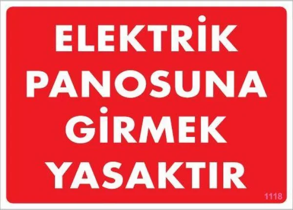 Elektrik Panosu Levhası 25x35 KOD:1118