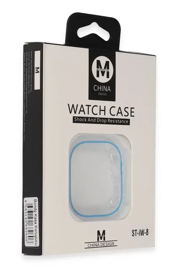 Movenchy Apple Watch Ultra 49mm Uyumlu Bondy Kasa Koruyucu - Mavi