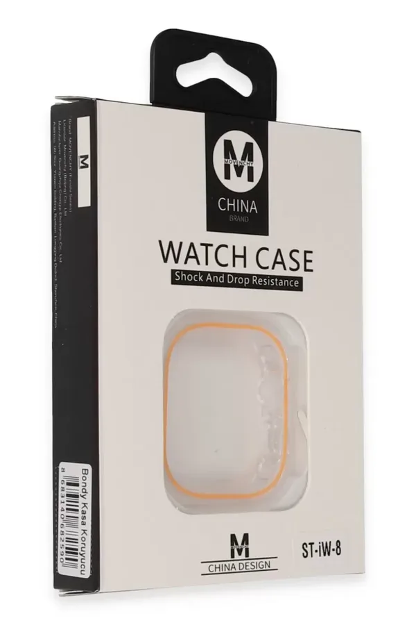 Movenchy Apple Watch Ultra 49mm Uyumlu Bondy Kasa Koruyucu - Turuncu