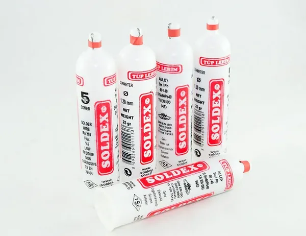 Soldex Tüp Lehim 1,2 mm 25 Gr - 5 Kanallı, Sn:60 / Pb:40