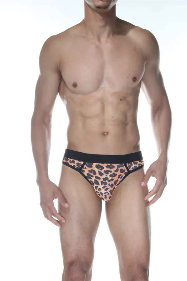 Leopar Desenli Erkek Tangası