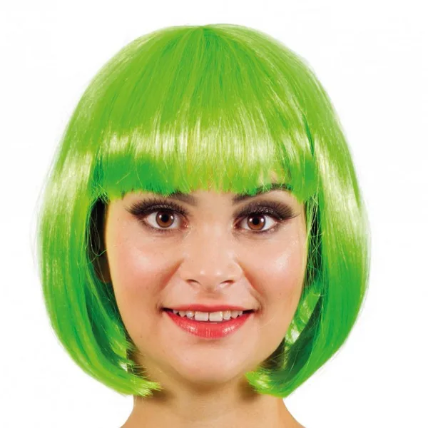 Yeşil Parti Peruğu Kısa Küt