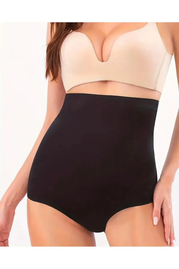 Lazer Kesim Silikonlu Slip Korse 4402 Siyah