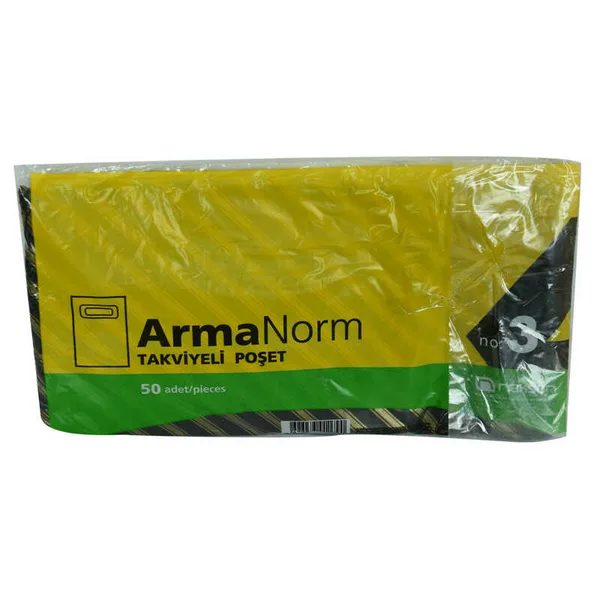 ArmaNorm Takviyeli Çanta Poşet  Desen Renk 42X32 50 Adet No:3