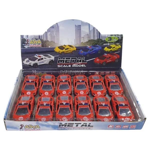 Çek Bırak Metal Araba Lamborgini - ILK003 - İtfaiye - 1 ADET
