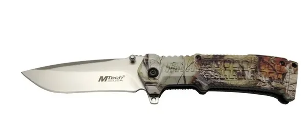 Mtech 465 Kamp Çakı 21cm - Yarı Otomatik, Kemerlikli, Plastik Sap