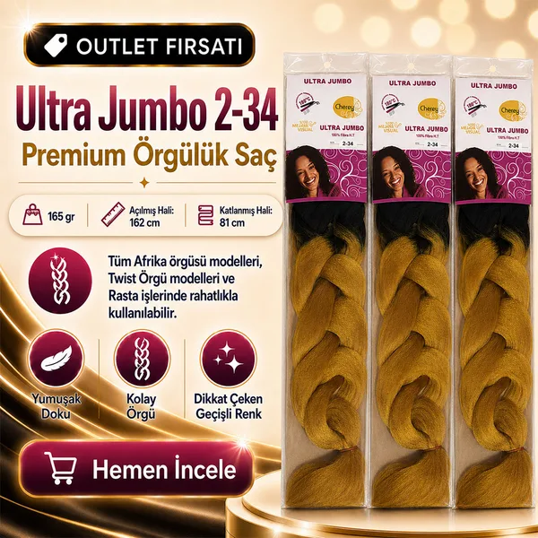 3 Paket / Afrika Örgüsü Ve Rasta İçin Sen Ombreli  2/34