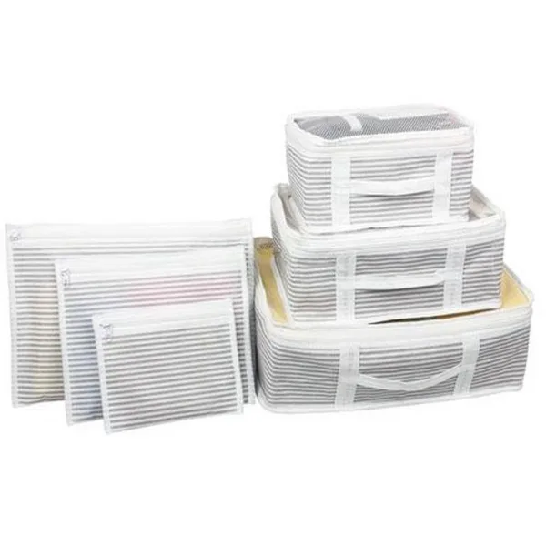 Bul İçi Düzenleyici Valiz  Organizer 6 lı Set - Çizgili