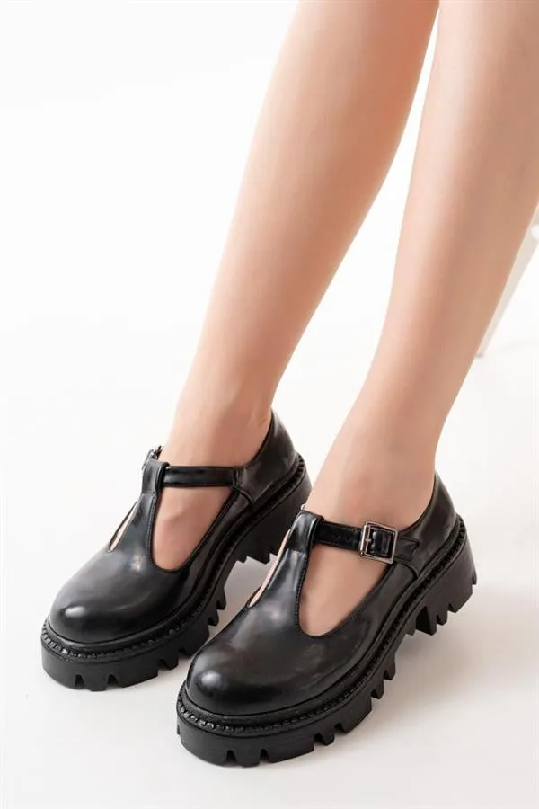Kadın Casual Loafer Günlük Tabanlı Ayakkabı Ayakkabı Rugan Yüksek