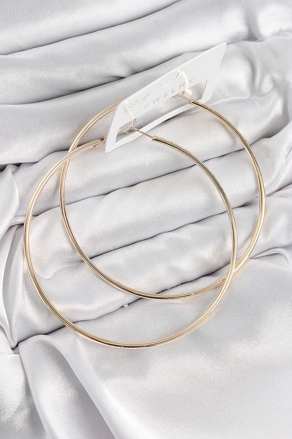 Pirinç Halka Model Gold Renk Kadın Küpe