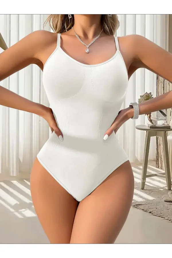 Zıbın Korse İncelten 2 Beden Toparlayan Alt Tarafı Çıtçıtlı Seamless 9051 Beyaz