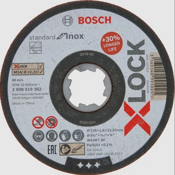 Xlk İnox Kesici 115X1X22,23 mm