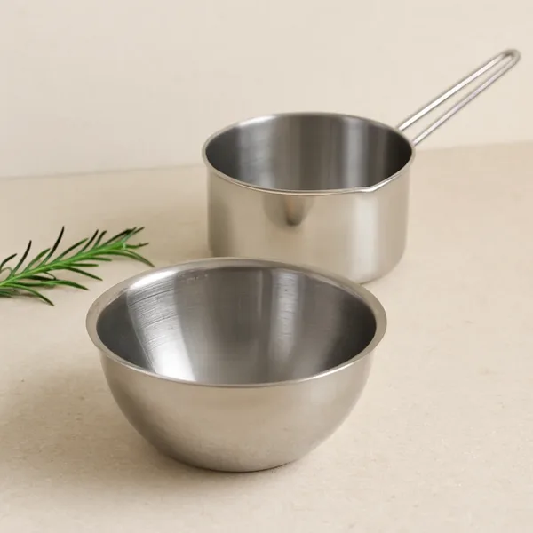 Paslanmaz Çelik 2'li Sosluk ve Sütlük Seti (14cm & 17cm)