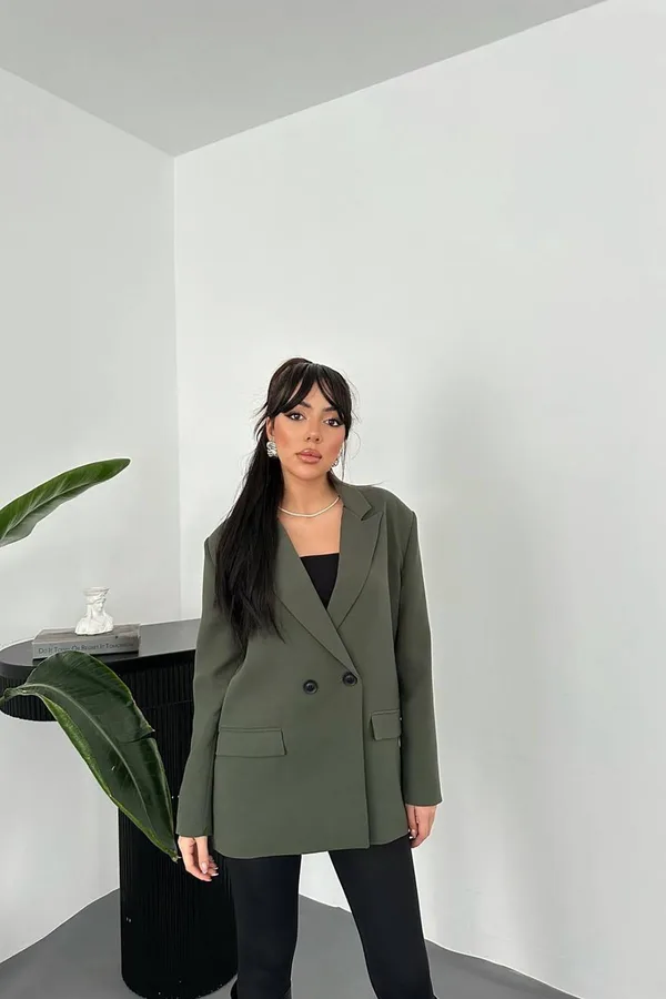 Haki Blazer Ceket
