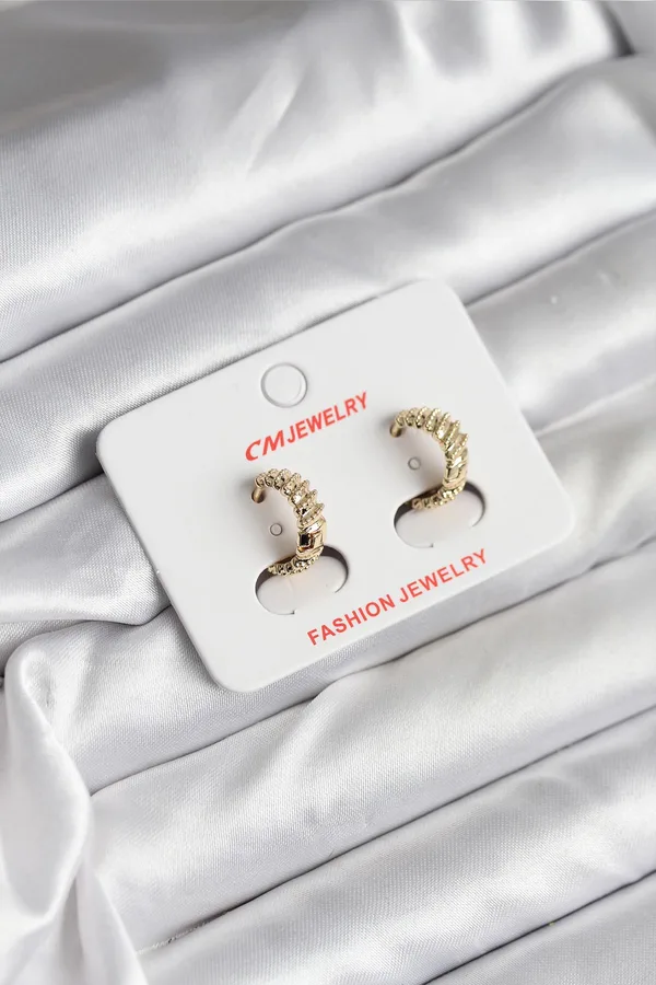 14K Gold Renk Kaplama CM Kadın Küpe
