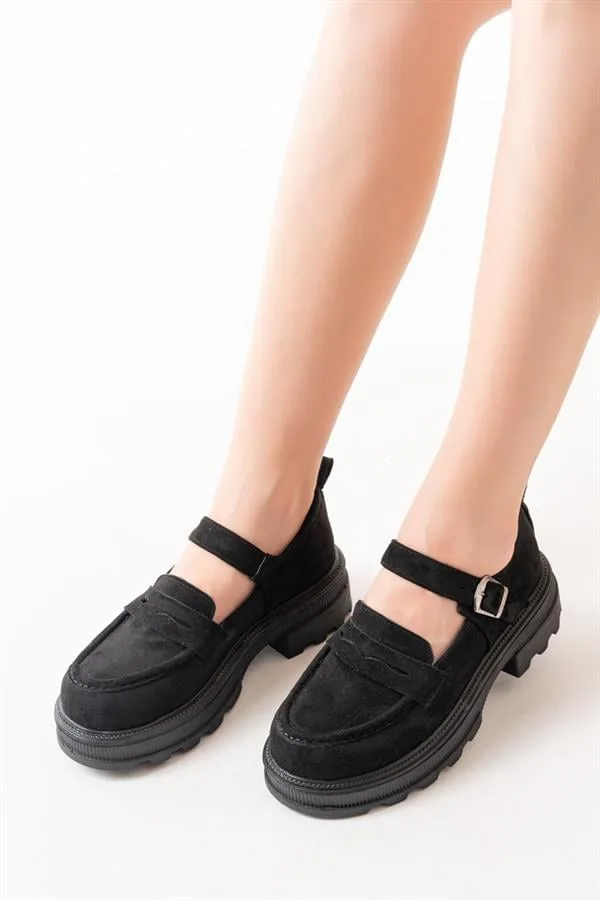 Kadın Casual Loafer Günlük Tabanlı Ayakkabı Ayakkabı Süet Yüksek