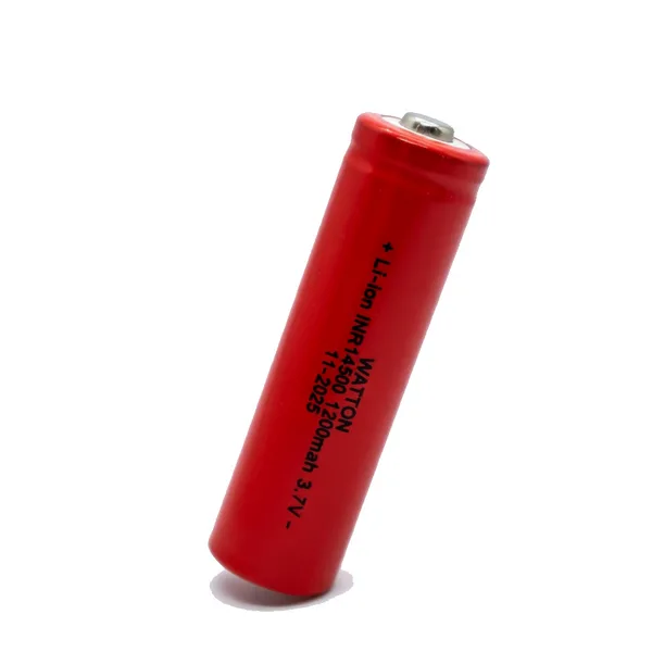 WT-14500 1200mAh 3.7V Li-ion Şarj Edilebilir Pil - Kırmızı