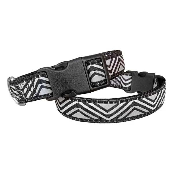 Daa Desenli Dokuma Köpek Boyun Tasması 3 cm x 40-60 cm Siyah