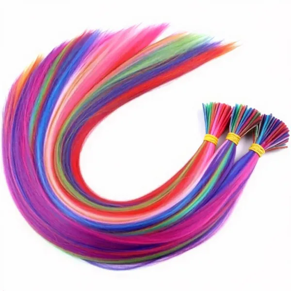 20 Adet Karışık Renkli Fiber Sen Kaynaklık  60cm + Misina Takım Aparatı ve Boncuğu