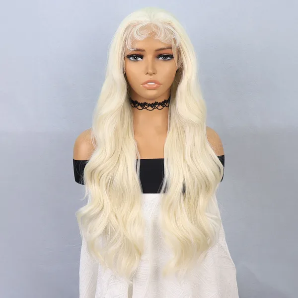 Platin Fiber Sen Front Lace Tül Peruk