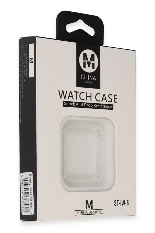 Movenchy Apple Watch Ultra 49mm Uyumlu Bondy Kasa Koruyucu - Beyaz