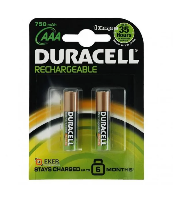 Şarjedilebilir İnce Kalem Pil 2'li AAA 750 mAh