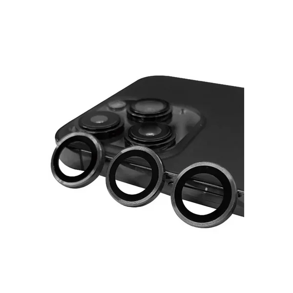 Apple iPhone 13 Pro Max Uyumlu Raze Metal Kamera Lens - Gri