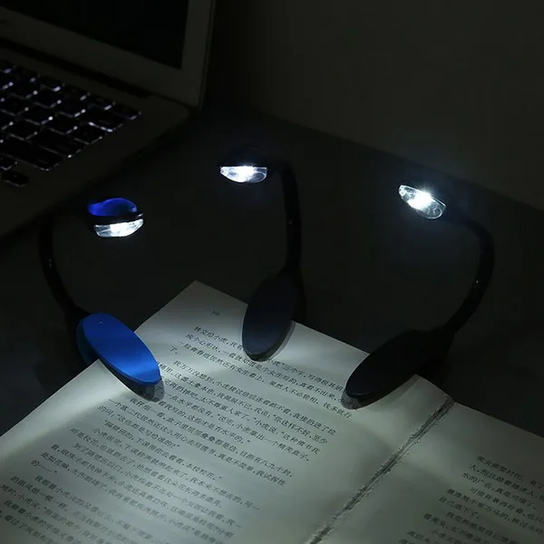 Okuma Işığı Led Booklight Kıskaçlı Pilli Model Led Işık