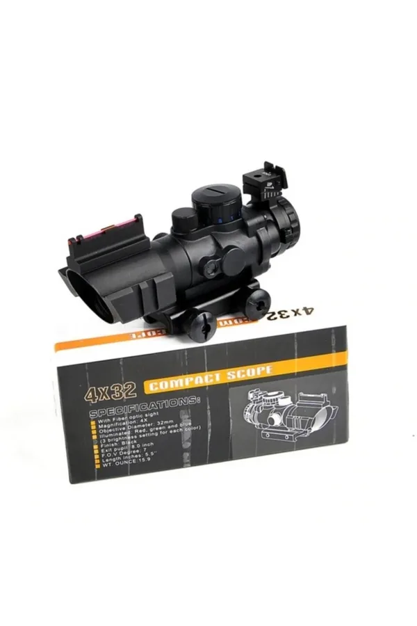 4X32 Kırmızı Işıklı  Dürbünü 4x32 Nişangah