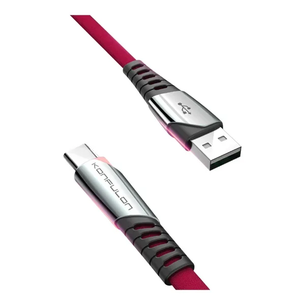 Konfulon DC18 Type-C Kablo 1M 5A - Kırmızı