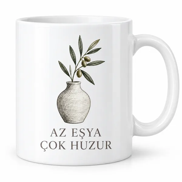 Az Eşya Çok Huzur Tasarımlı Porselen Kupa - MODEL 297