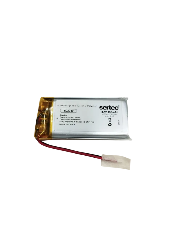 Sertec 602040 3.7V 450 mAh Li-Polymer Pil (Devreli/1.5A)