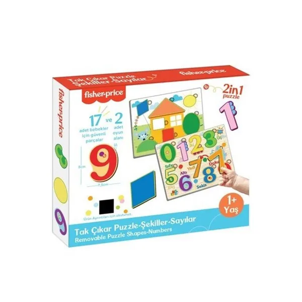 Fp2762  Tak Çıkar Puzzle Şekiller Sayılar