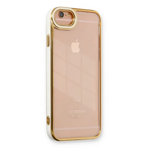 Apple iPhone 6 Kılıf Liva Lens Silikon - Beyaz