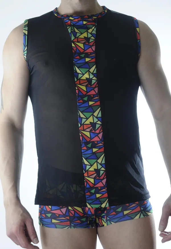 Erkek Transparan Renki Atlet Boxer Takımı