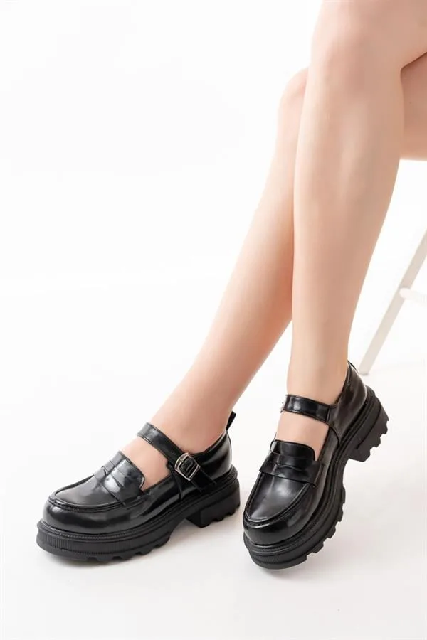 Kadın Casual Loafer Tabanlı Ayakkabı Ayakkabı Esnek Rugan Yüksek