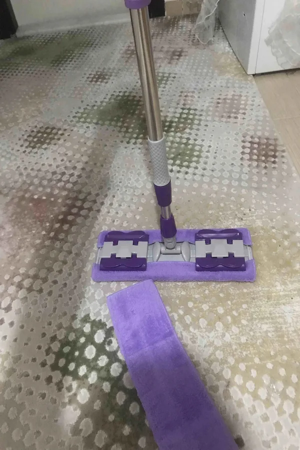 Teleskobik Cam Yer Tan Silme - İstediğin Bezi Tak Kullan - 4 Mandallı -Yedek Bezli Mop Seti