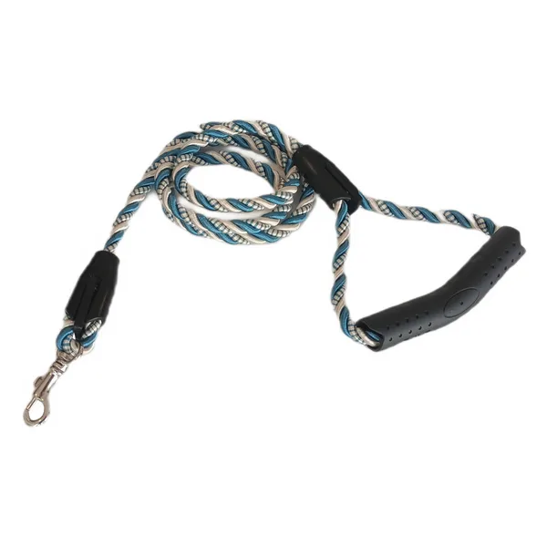 Üçlü Sarmallı Köpek Gezdirme Halatı 1 cm-120 cm Mi Beyaz